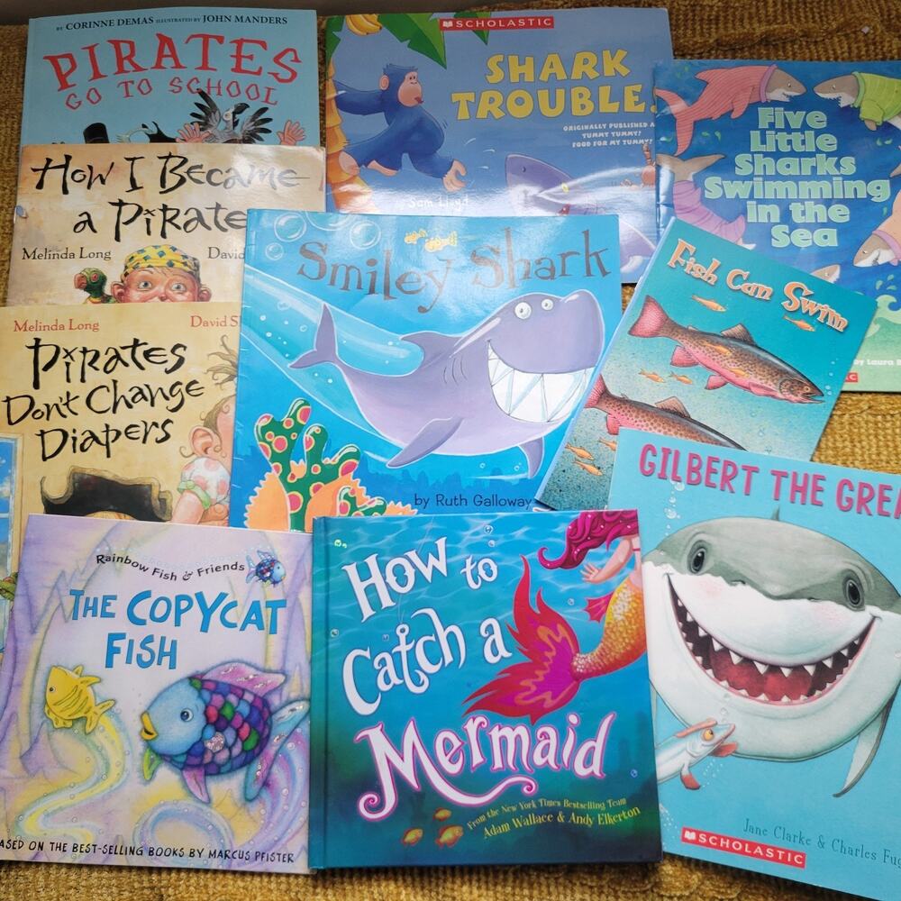 Bundle of 10 Paperback Children's Books Ocean Pirate Theme